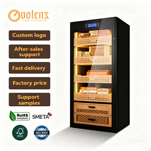 خزانة سيجار كهربائية للحفاظ على درجة الحرارة والرطوبة، تشغيل هادئ، خزانة عرض السيجار من خشب الأرز الإسباني - Product Image 1