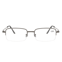 Lunettes de lecture flexibles pour femmes, monture métallique demi-cerclée, presbytie -250, fournisseur en gros, lunettes correctrices