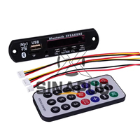 Amplificador de audio para coche sin pérdidas de 5V/12V con circuito decodificador BT 5,0 modificado para decodificación de MP3 blanco y negro