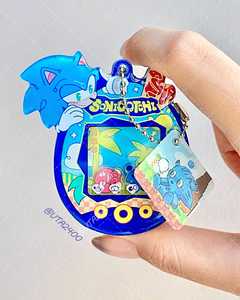 Standee Sonigotchi Lenticulaire en Acrylique Époxy avec Chaîne Shaker <span class=keywords><strong>Sonic</strong></span> X Tamagotchi Uta2400 Fabriqué en Chine pour Tous les Âges - Product Image 4