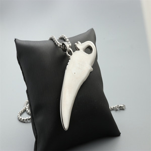 yunnique <b>Elephant</b> Head Pendant Necklace Stainless Steel Fashionable Silver White Unisex <b>Gift</b> Jewelry - Product Image 3
