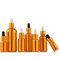 Flacon compte-gouttes en verre argenté métallique de 50ml pour soins de la peau sérum crème pour le visage gouttes pour les yeux avec bouchon en argent 15ml utilisation d'huile essentielle