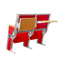 Bureaux et chaises d'université à étages, pliables, modernes, en contreplaqué, pour salles de classe multimédia, tables et chaises fixes pour auditorium scolaire
