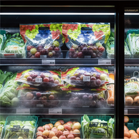 Sac d'emballage en plastique perforé personnalisé de qualité alimentaire Opp Cpp LDPE pour raisins Sac d'emballage de fruits perforé Sac d'emballage de raisins