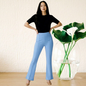Pantalons décontractés élégants de haute qualité pour femmes, nouvelle mode, couleur unie, pantalon large à jambes droites pour femmes - Product Image 1