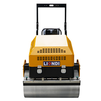 Rouleau compresseur hydraulique vibrant à double tambour, mini-rouleau compresseur de sol, compacteur d'asphalte pour la construction routière