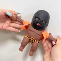 Fabrikverkauf: Internet-Star Natasha Stressabbau-Puppe – Lustige, hässliche, weiche, schwarze Quetsch-Gummi-Puppe mit langsamem Rückprall für Rollenspiele