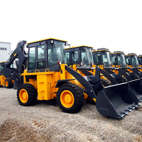 Machines de terrassement de haute qualité, haute charge, haute performance, chargeuse 7,6t 766A, chargeuse-pelleteuse avec chargeuse de 1m³, pelle de 0,3m³