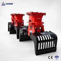 Grappin hydraulique avec pièces d'usure remplaçables pour travaux de démolition continus, avec système de roulements étanches et moteur intégré