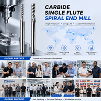 Fraise à queue conique spirale à rainure en O en carbure revêtu d'étain pour routeur CNC, pour le travail du bois et le fraisage des métaux, 65HRC, à 2/3/4 dents de coupe