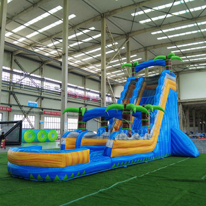 US Warehouse Ready Ship Commercial PVC Outdoor Giant Inflatable Lead-free Fireproof CE Waterproof Palm Tree Water <b>Slide</b> <b>Pool</b> - Product Image 1