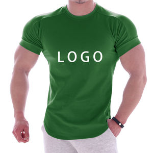 เสื้อยืดฟิตเนสชายคอกลมแขนสั้นพิมพ์ลายทแยงเข้ารูปโลโก้ออกแบบได้ตามต้องการ - Product Image 5