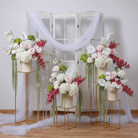 Fleurs artificielles faites à la main, roses, hortensias, orchidées, pour mariage, Noël, remise de diplôme, centre de table, arrangement, vente en gros