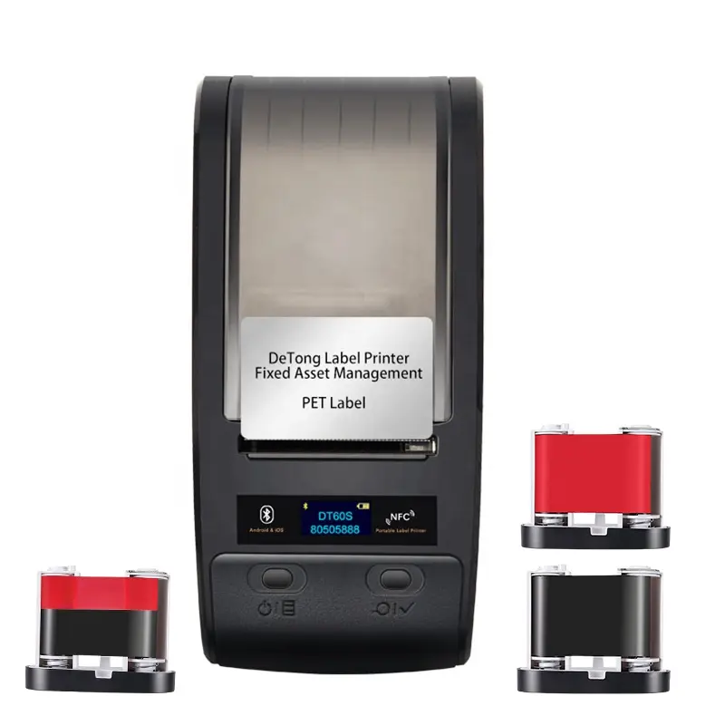 Toptan fiyat kablosuz Pos makinesi mobil barkod tarayıcı transferi renk şerit taşınabilir el Mini termal etiket yazıcı