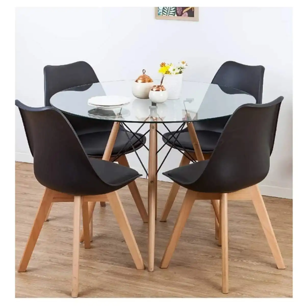 Sala da pranzo tulipano Set di 4 mobili per la casa moderna in legno Nordic tavolo e sedia set di 4 tavoli da pranzo