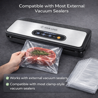 Rouleaux de film sous vide pour la conservation des aliments, 7 couches, co-extrusion, LFGB, sans BPA, sacs de conservation des aliments pré-découpés, 11 pouces, 8 pouces