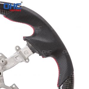 OHC Motors-Volante de fibra de carbono 100% REAL para coche, volante de escape de fondo plano para Nissan <span class=keywords><strong>GTR</strong></span> <span class=keywords><strong>R35</strong></span> r 35 - Product Image 3