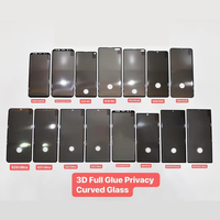 Verre incurvé à haute teneur en aluminium 3D pour Samsung S23 S24 S25 Protecteurs d'écran en verre de confidentialité pour téléphone portable ultra