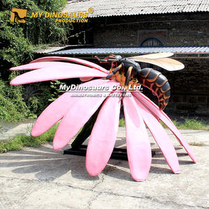 MY DINO AI-085 Abeille animatronique sur fleur pour décoration, thème parc à insectes - Product Image 3