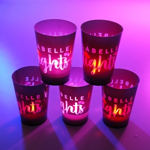 RGB LED nhấp nháy ly nhựa 12/14/16 truyền nhiệt in thực phẩm cấp phát sáng uống kính cho các bên giáng sinh - Product Image 4