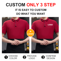 Conception personnalisée en gros enfants uniforme à manches courtes été hommes Restaurant serveur système d'appel uniforme polo en soie