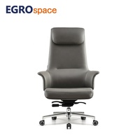 EGROspace Chaise de bureau de direction ergonomique de luxe en cuir, pivotante, personnalisée et professionnelle