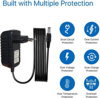 Adaptador de Corriente Alterna a Corriente Directa de 100-240 V CA, Transformador de 12 V 2 A para Tiras de Luces LED