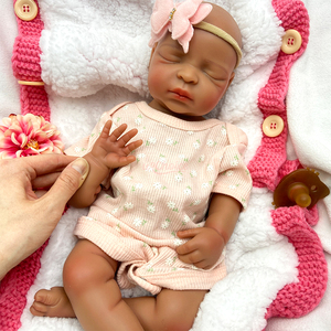 Muñeca Afroamericana <span class=keywords><strong>Reborn</strong></span>, Muñecas Bebé <span class=keywords><strong>Reborn</strong></span> de Piel Oscura, Juguete Suave, Anatómicamente Correcto, Muñecas <span class=keywords><strong>Reborn</strong></span> con Boca Abierta para Coleccionistas - Product Image 4
