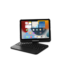 360 derajat berputar berdiri Keyboard ajaib untuk iPad 8.3 inci ABS bahan Bluetooth Touchpad RGB Backlight penutup tempat pensil