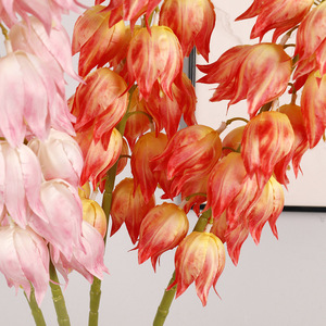 Fleurs de clochettes artificielles en soie, branche unique, haute simulation, décoration de mariage, décoration de la maison - Product Image 2