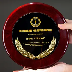 Custom Reliëf Logo Houten Schild Trofee Militaire Award Hout Plaques Voor Decoratie