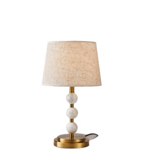 Lampe de table en céramique de style nordique, E27 LED, lumière chaude, lampe de chevet pour chambre à coucher, décoration moderne et simple pour salon - Product Image 4