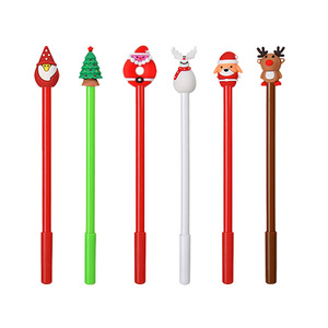 Christmas Cartoon Gel Pens <b>Plastic</b> Durable Promotional Gift Writing Tool - Product Image 1
