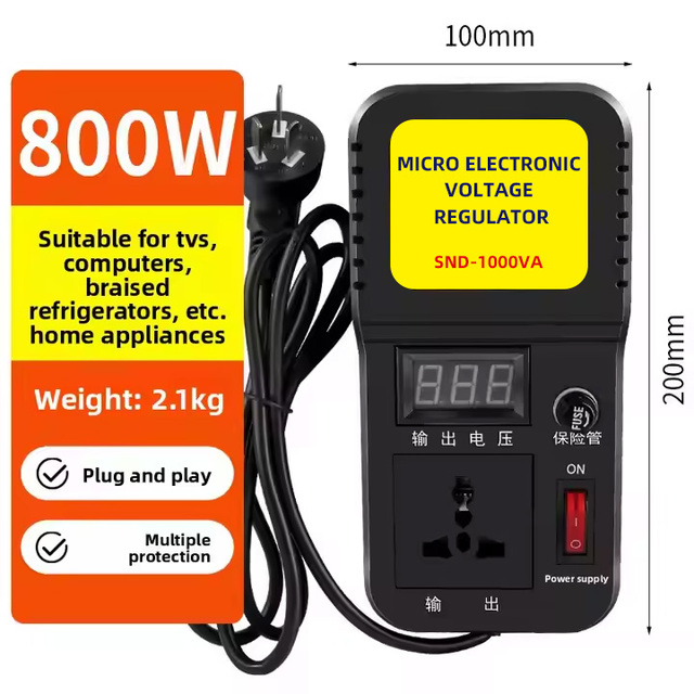 220V Fully Automatic Low Voltage Stabilizer High Power Household Voltage Regulator for TV Refrigerator Laptop Single Phase AC