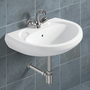Salle de bain de petite taille de style colonne avec colonne triangulaire simple intégrée en céramique mini lavabo sur pied lavabo de balcon - Product Image 1