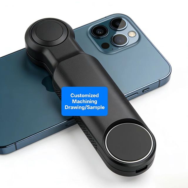 CNC Turning Milling Precision Machining Service Customized Aviation Alloy Aluminum Magnetic Camera Handle Grip Phone Camera Grip