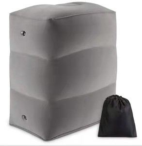 PVC <b>Inflatable</b> Footrest Pillow Flight Sleeping Resting Pillow on Airplane <b>Car</b> Kids Bed Portable Travel Foot Rest Pillow Foot Pad - Product Image 5