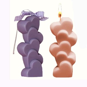 شمع الصويا شمع العسل العطري الفاخر تصنعه بنفسك خمسة خيوط قلب الحب للعطلات عيد الفصح ديوالي للحانات - Product Image 1