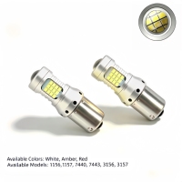 1156 BA15S P21W 12V 24V 9-50V 8W 600mA 60 SMD 5-Seiten-Top-Linse CANBUS LED-Birne Weiß Bernstein Rot Rückfahr- und Blinklicht