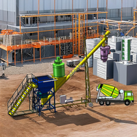 Système de silo à ciment compact et portable de 1 à 3 m³ avec contrôle de la poussière intégré et chargement rapide pour centrale à béton mobile