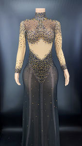 NOVANCE produttori di abbigliamento Y2378-B Custom strass strass di cristallo diamante abiti glitterati festa celebrità altri abiti da sposa - Product Image 4