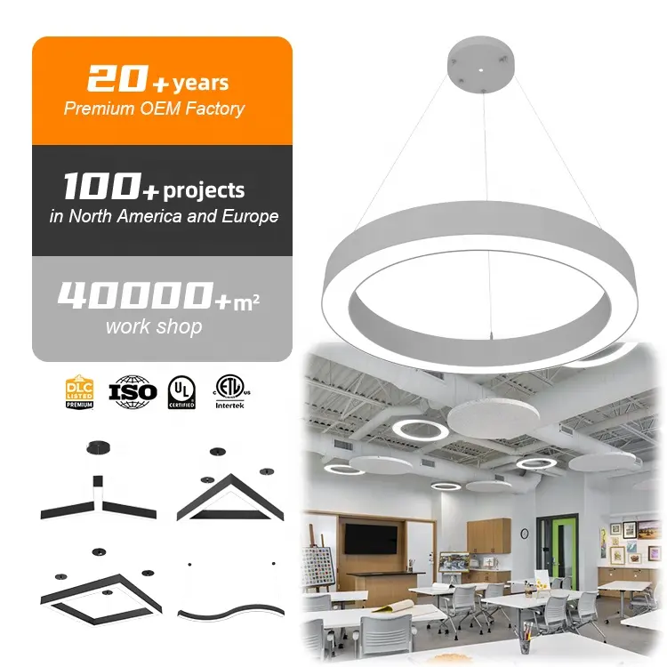 Lampadari a led dimmerabili Brandon lampadario moderno a sospensione rotonda 40W 60W 80W per tavolo da pranzo