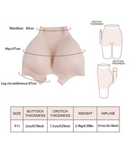Culotte Rembourrée Fessier Effet Naturel Silicone Faux Fesses Qualité Industrielle Douce Augmentant les Hanches Gel de Silicone