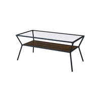 Vente en gros table basse argentée meubles de salon en bois massif au design nordique avec style moderne et naturel