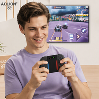 Aolion Black ABS Charging Grip Controller Stand Joy-Con Kiri Kanan Model Cetakan Pribadi AL-NS2503 Kompatibel untuk Joy-Con NS2