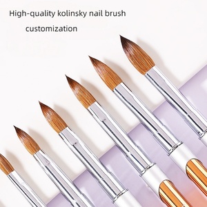 Pincel de Uñas Profesional de Pelo Kolinsky 100% con Mango Metálico para Aerógrafo, Venta al por Mayor, Popular entre Proveedores de Uñas - Product Image 3