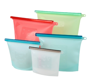 Sac de conservation alimentaire en silicone réutilisable, durable, sans BPA, écologique, sac de voyage <span class=keywords><strong>sous</strong></span> <span class=keywords><strong>vide</strong></span> pour animaux de compagnie, sandwichs, fruits et pain - Product Image 2