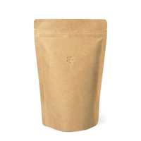 Sacs d'emballage de café en papier kraft blanc de taille personnalisée avec pochette debout avec impression de logo et dispositif de sécurité