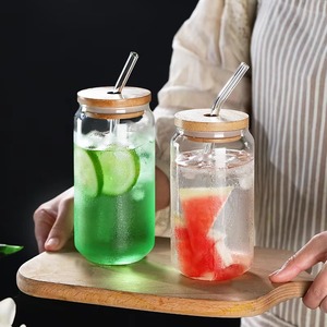 Verres en verre modernes, minimalistes et écologiques, avec poignée universelle, tasse portable moulée par injection, couverture colorée Love Journey Name - Product Image 3