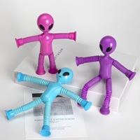 Juguete Novedoso Antiestrés de Plástico con Ventosa Luminosa, Tubo Telescópico Alienígena, Multiusos y Versátil, de Venta Caliente Transfronteriza